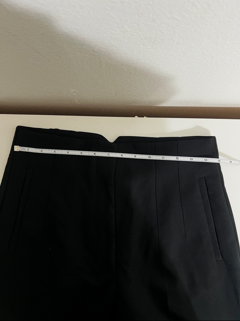 ZARA Black Tailored High-Waist Trousers Size Large NWT - Picture 7 of 8